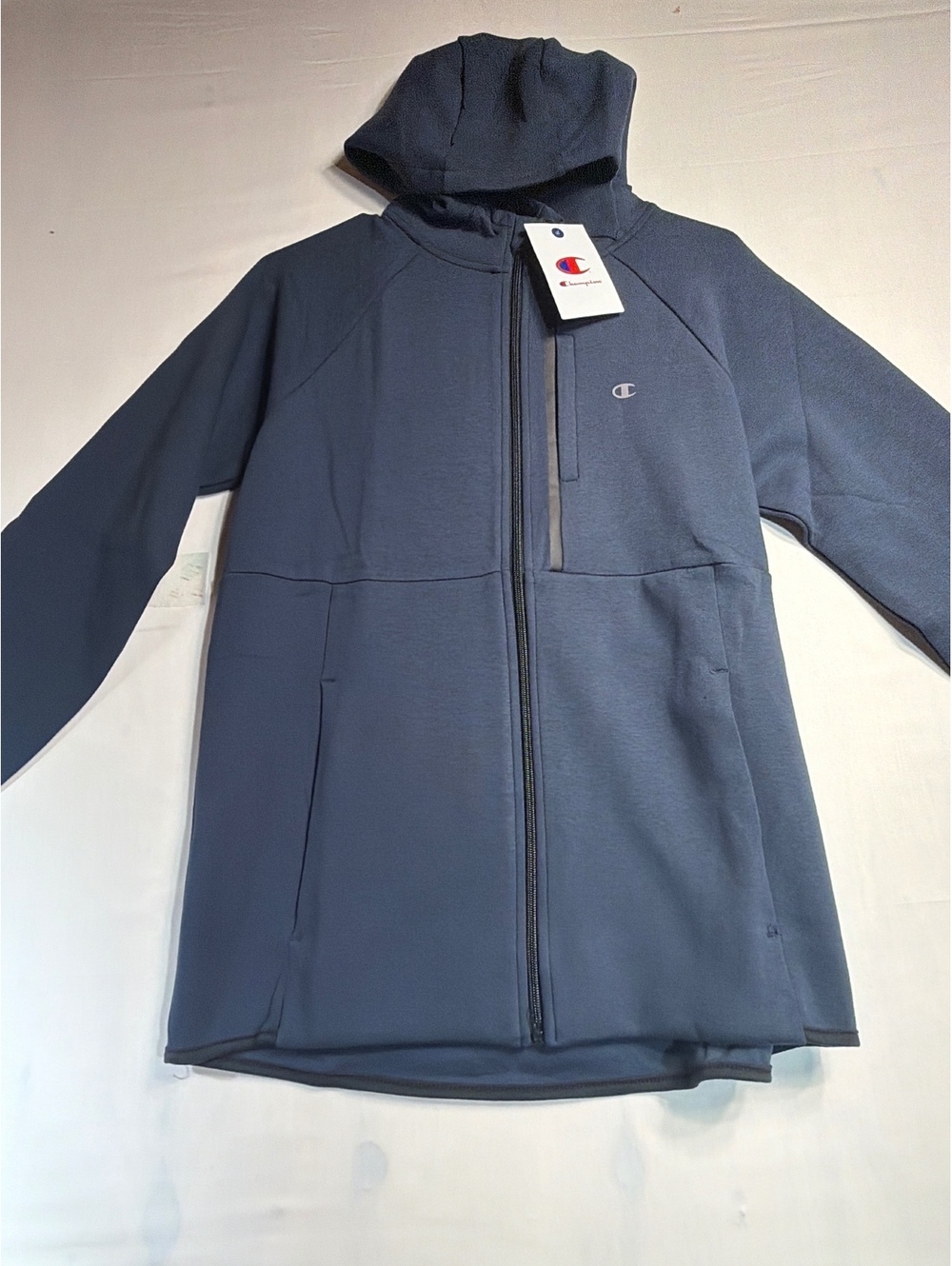 Champion Double Knit Zip Up Hoodie Dark Navy XL
